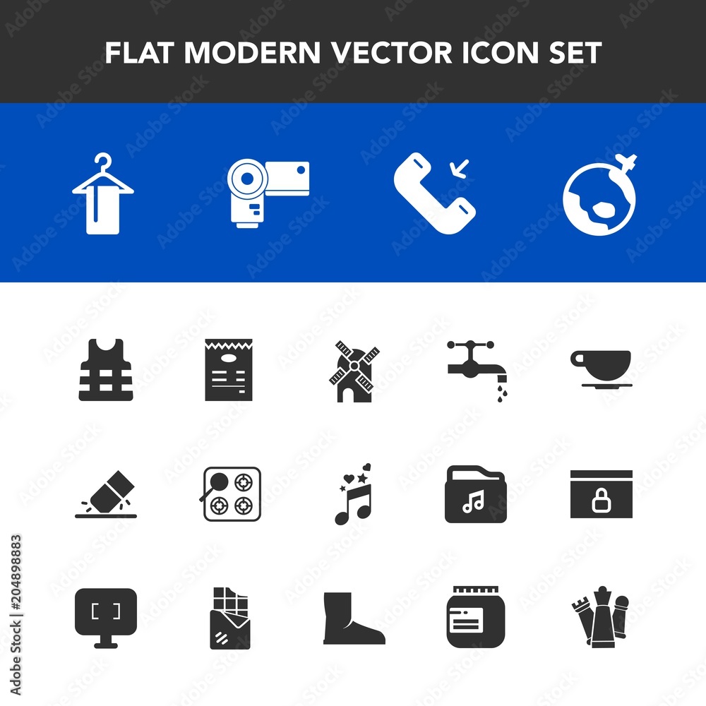 Modern, simple vector icon set with drink, faucet, music, clothing, sink, musical, jacket, cappuccino, cup, water, safety, wind, rubber, hanger, kitchen, erase, eraser, white, cook, coffee, cafe icons Modern, simple vector icon set with drink, faucet, music, clothing, sink, musical, jacket, cappuccino, cup, water, safety, wind, rubber, hanger, kitchen, erase, eraser, white, cook, coffee, cafe icons