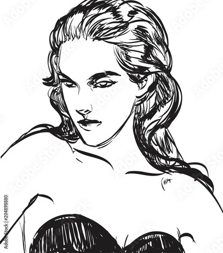 Art of woman in vector. Eps, vector design