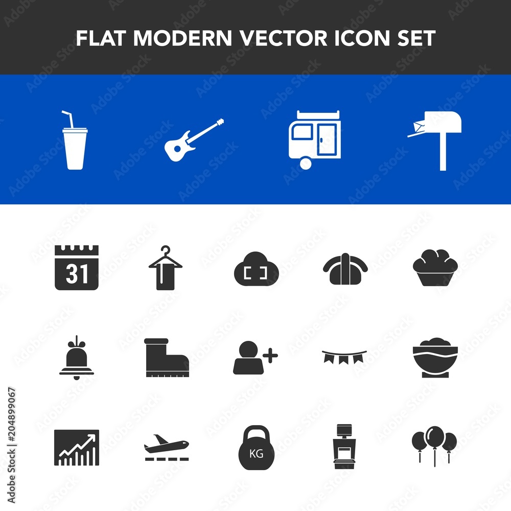Modern, simple vector icon set with leather, schedule, sign, drink, add, alarm, caravan, vacation, musical, sweet, salmon, account, day, fashion, music, timetable, dessert, cake, cold, time, box icons Modern, simple vector icon set with leather, schedule, sign, drink, add, alarm, caravan, vacation, musical, sweet, salmon, account, day, fashion, music, timetable, dessert, cake, cold, time, box icons