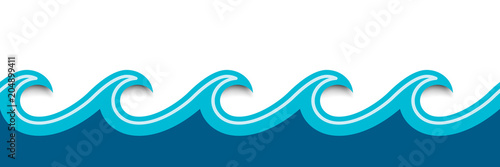 Seamless origami style paper wave