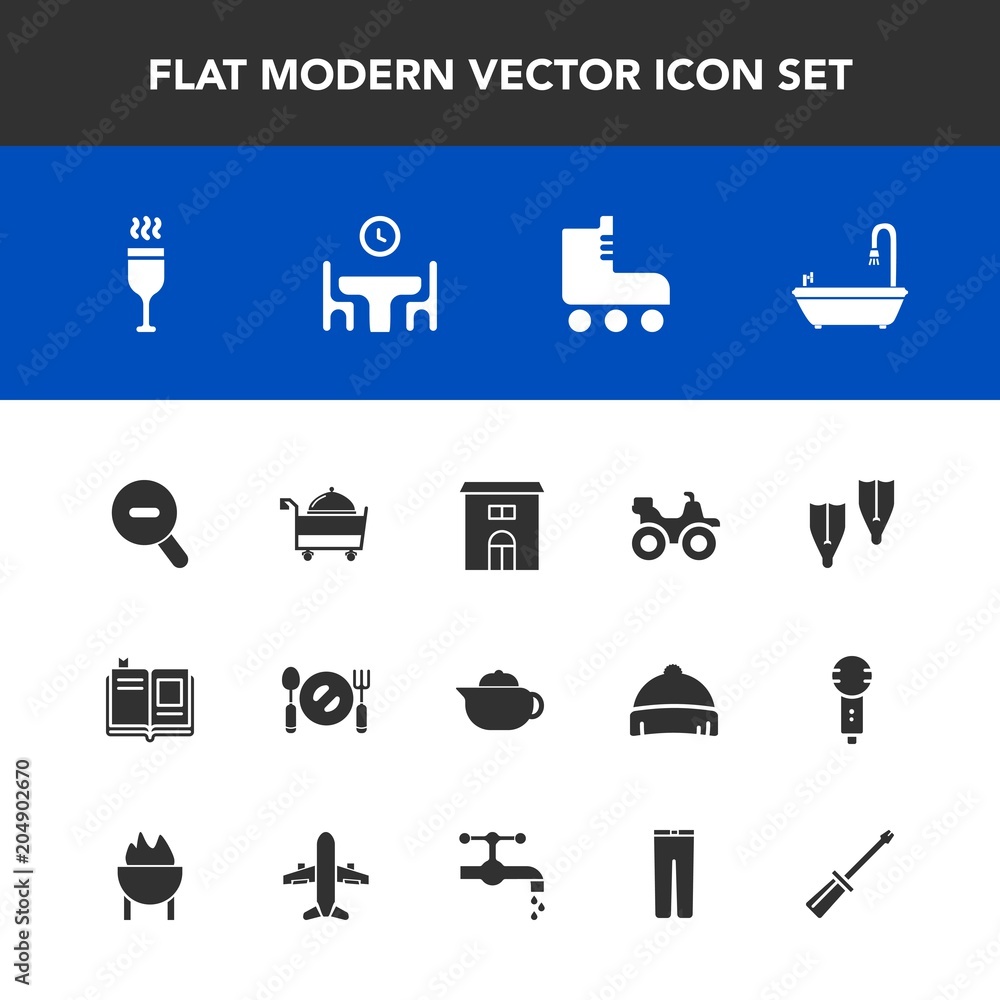 Modern, simple vector icon set with wine, drink, fun, textbook, book, literature, education, fork, knife, skate, red, estate, dirt, underwater, tea, building, bathroom, glass, house, flipper icons Modern, simple vector icon set with wine, drink, fun, textbook, book, literature, education, fork, knife, skate, red, estate, dirt, underwater, tea, building, bathroom, glass, house, flipper icons