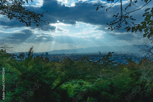 view of Kyoto from Fushimi inari