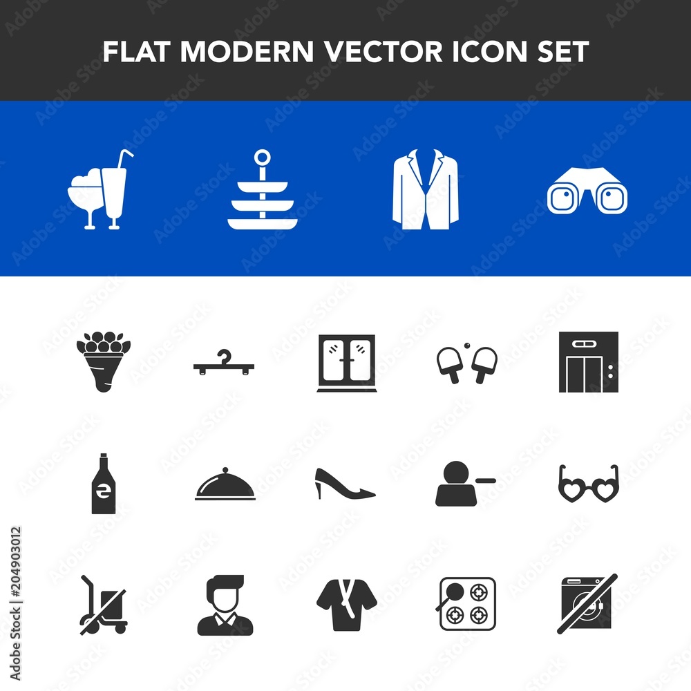 Modern, simple vector icon set with service, home, bottle, white, cloakroom, cabinet, modern, ice, furniture, shoe, decoration, dinner, wash, dont, plate, suit, cream, elevator, binocular, food icons Modern, simple vector icon set with service, home, bottle, white, cloakroom, cabinet, modern, ice, furniture, shoe, decoration, dinner, wash, dont, plate, suit, cream, elevator, binocular, food icons
