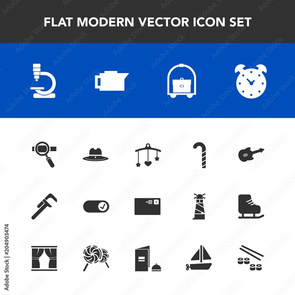 Modern, simple vector icon set with laptop, communication, tool, food, cowboy, send, travel, sweet, letter, reparation, baby, mail, sheriff, , music, candy, toy, alarm, hour, microscope, newborn icons Modern, simple vector icon set with laptop, communication, tool, food, cowboy, send, travel, sweet, letter, reparation, baby, mail, sheriff, , music, candy, toy, alarm, hour, microscope, newborn icons