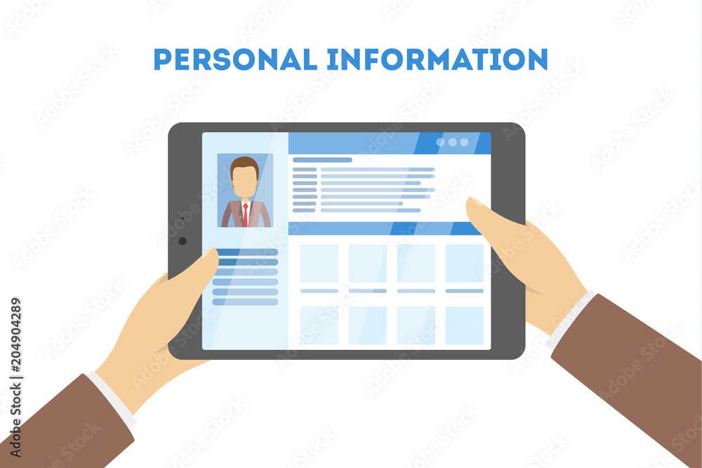 Personal information concept. Stock Vector Adobe Stock