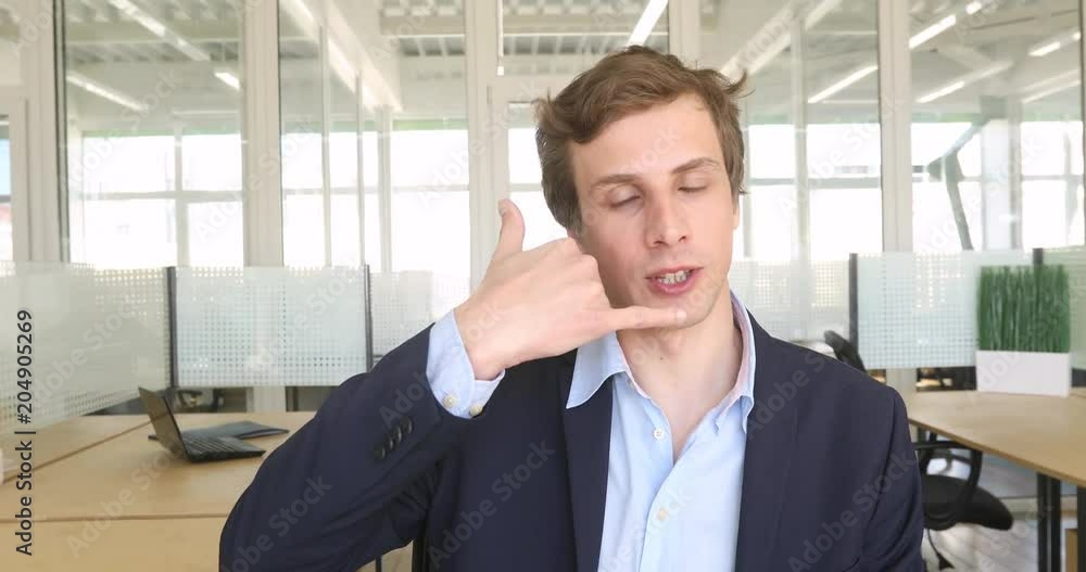 Guy asks to call him sitting in office. Call me for help, Customer Service Guy asks to call him sitting in office. Call me for help, Customer Service
