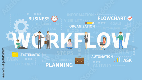 Workflow concept illustration.