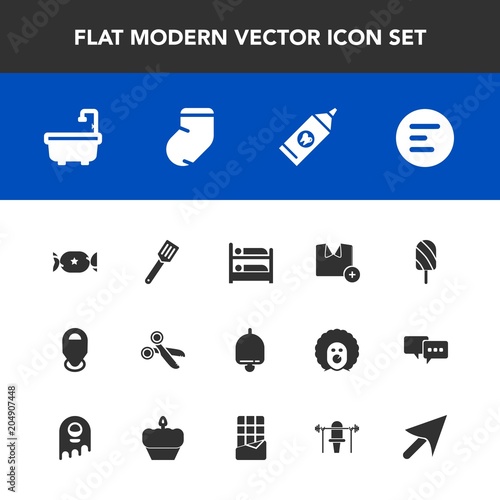 Modern, simple vector icon set with weight, health, pan, cut, mobile, hostel, summer, fruit, call, white, app, web, bathroom, t-shirt, cooking, dessert, socks, tool, kitchen, brush, care, menu icons
