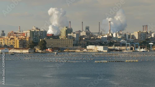 Industrial area of Taranto, in the south of Italy.