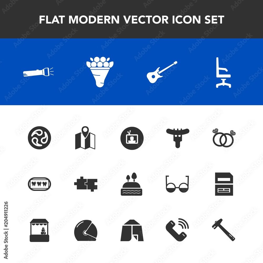 Modern, simple vector icon set with music, flashlight, screen, japanese, health, tv, musical, flower, map, comfortable, armchair, sweet, bouquet, meat, healthy, engagement, television, cake, pin icons Modern, simple vector icon set with music, flashlight, screen, japanese, health, tv, musical, flower, map, comfortable, armchair, sweet, bouquet, meat, healthy, engagement, television, cake, pin icons