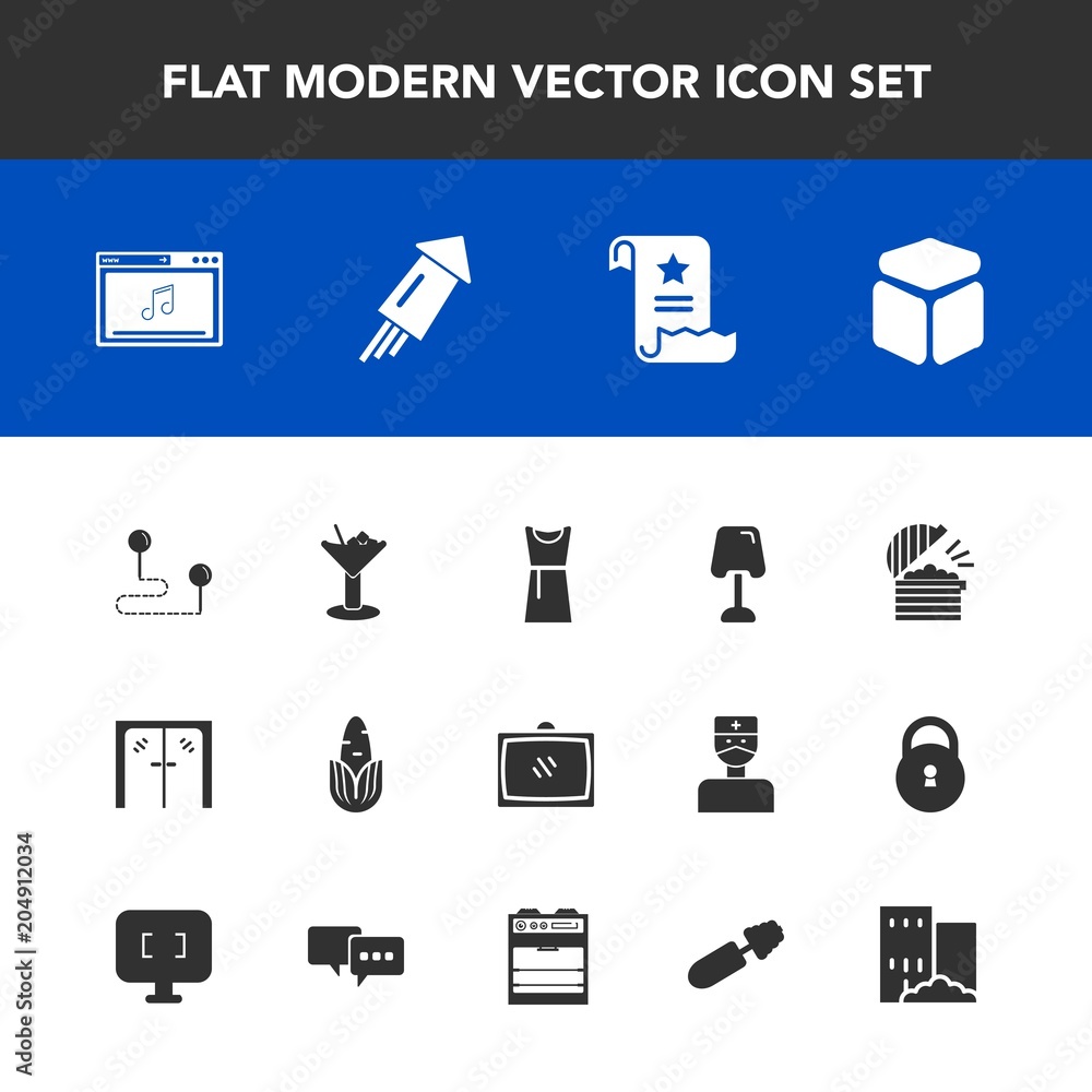 Modern, simple vector icon set with cocktail, chef, entrance, square, holiday, interior, vegetable, lamp, travel, point, fresh, architecture, room, firework, entertainment, food, coffee, paper icons Modern, simple vector icon set with cocktail, chef, entrance, square, holiday, interior, vegetable, lamp, travel, point, fresh, architecture, room, firework, entertainment, food, coffee, paper icons