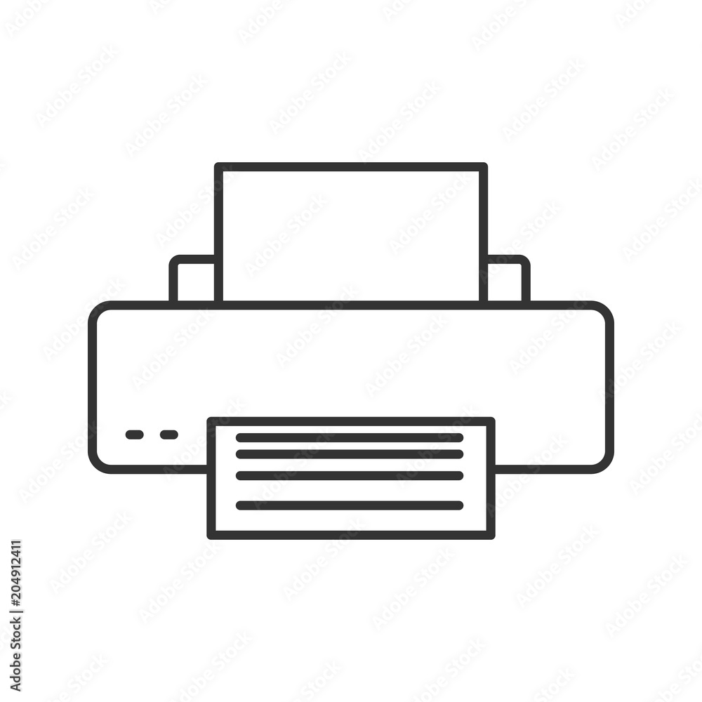 Printer linear icon Printer linear icon