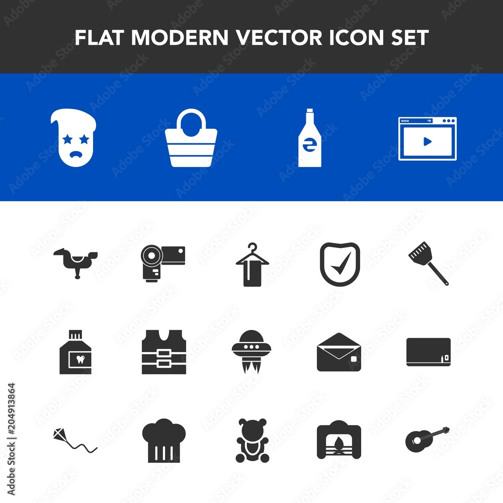 Modern, simple vector icon set with style, camera, photography, spacecraft, fashion, clothing, safety, graphic, media, hanger, internet, hygiene, happy, protective, spaceship, retro, mouth, bag icons Modern, simple vector icon set with style, camera, photography, spacecraft, fashion, clothing, safety, graphic, media, hanger, internet, hygiene, happy, protective, spaceship, retro, mouth, bag icons