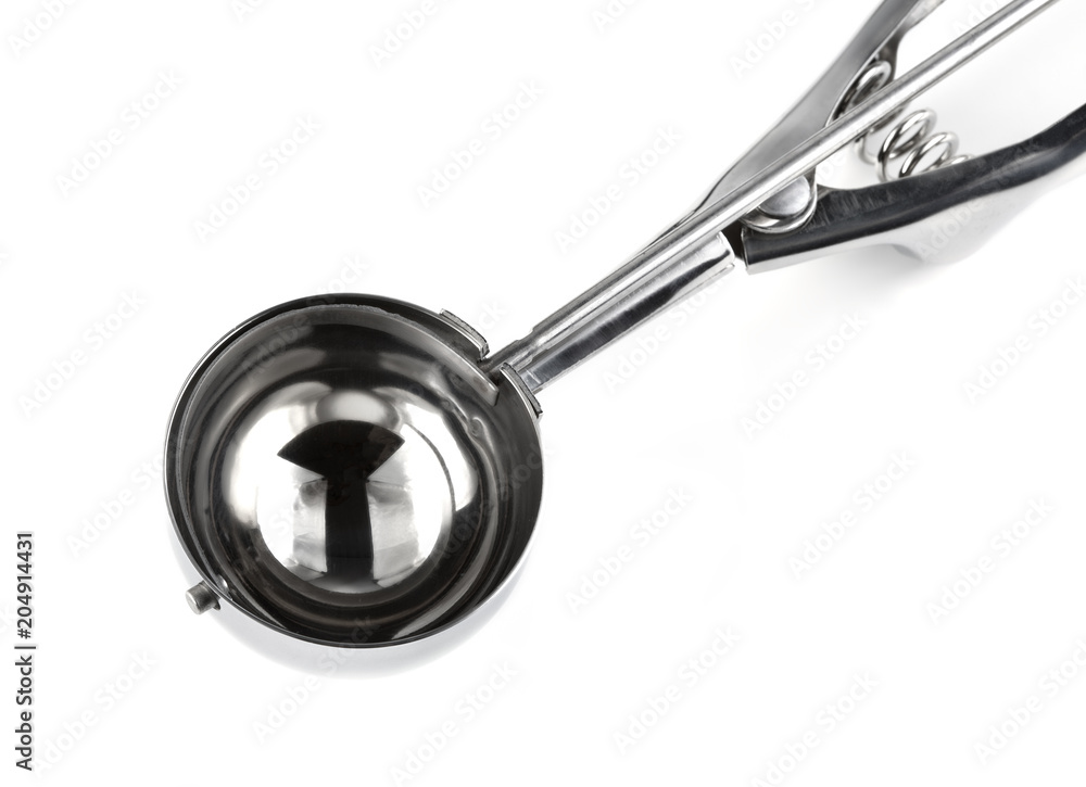 spoon for ice cream isolated on white background spoon for ice cream isolated on white background