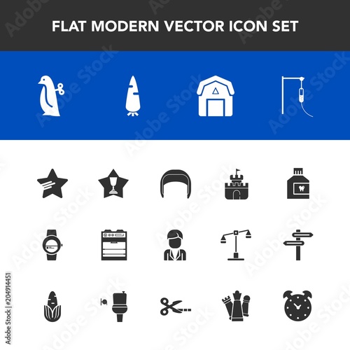 Modern, simple vector icon set with watch, time, farming, care, natural, mouth, medicine, fresh, equipment, medical, male, boy, carrot, oven, background, dental, work, animal, achievement, toy icons