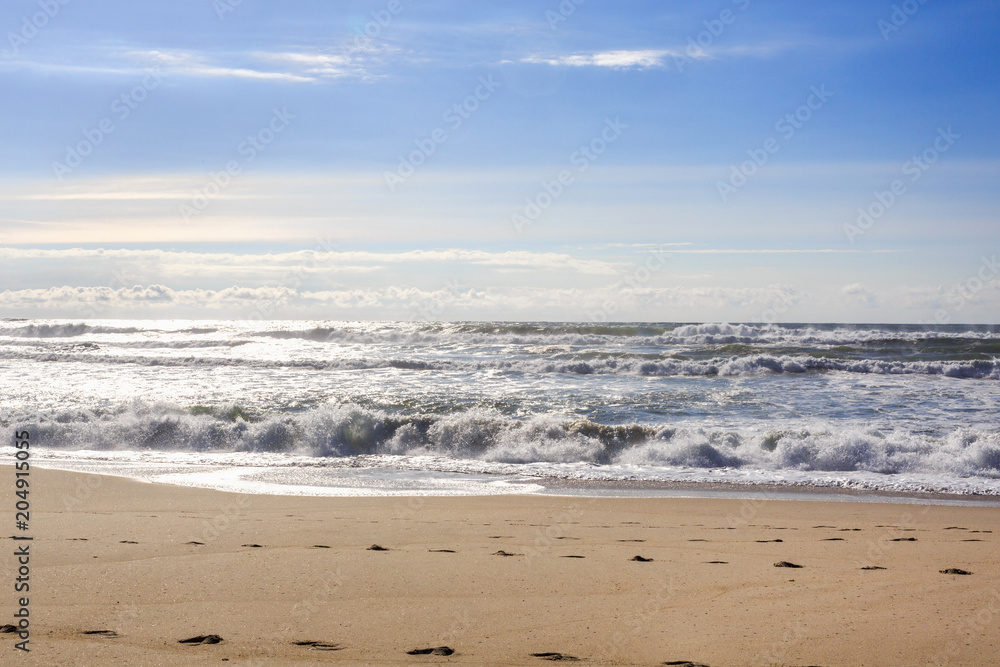 Beautiful ocean waves on the sand beach. Beautiful ocean waves on the sand beach.