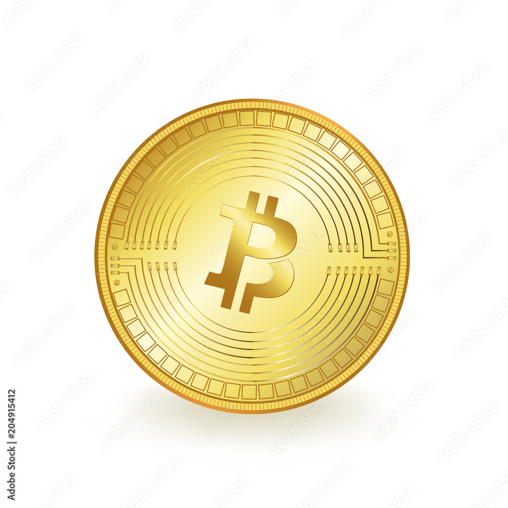 Bitcoin Private Cryptocurrency Golden Coin Isolated Bitcoin Private Cryptocurrency Golden Coin Isolated
