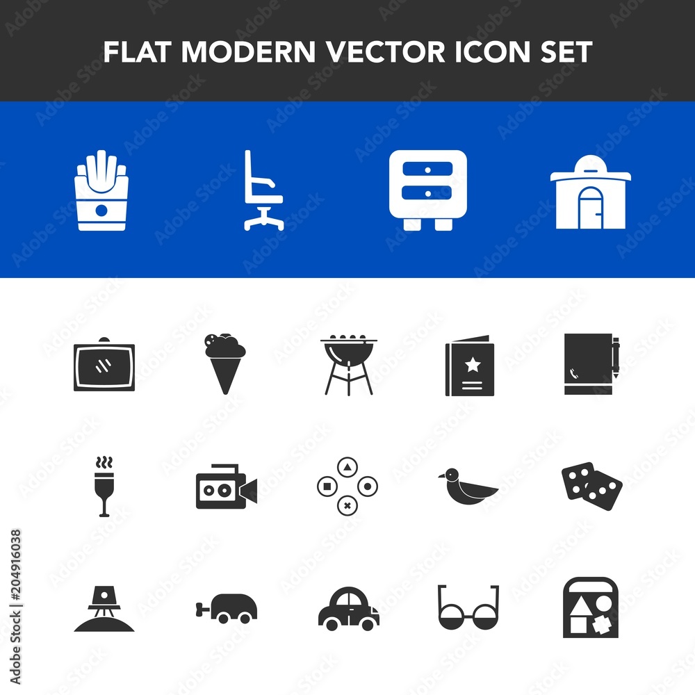 Modern, simple vector icon set with film, grill, snack, notebook, entertainment, red, meat, drink, alcohol, estate, business, cream, television, sign, cooking, house, glass, french, video, real icons Modern, simple vector icon set with film, grill, snack, notebook, entertainment, red, meat, drink, alcohol, estate, business, cream, television, sign, cooking, house, glass, french, video, real icons