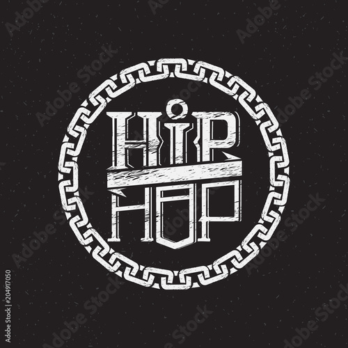 print on shirt or poster of hip hop