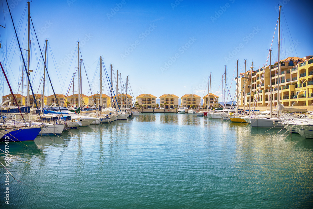  sail marina in Gibraltar, Spain