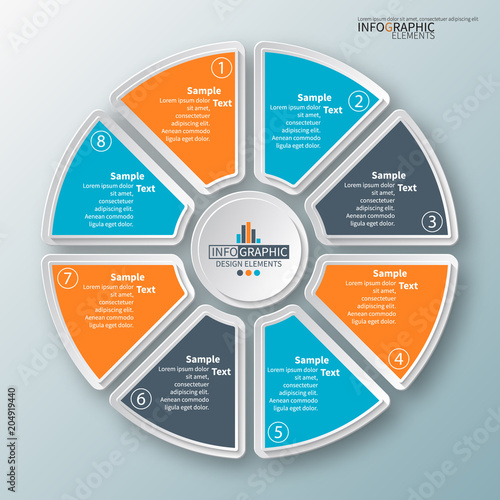 Abstract 3D Paper Infographics