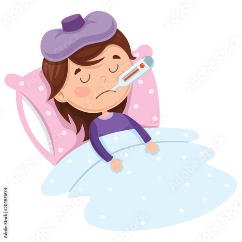 Vector Illustration Of Child Diseases