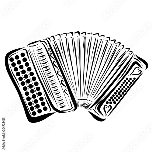 button accordion with a pattern 