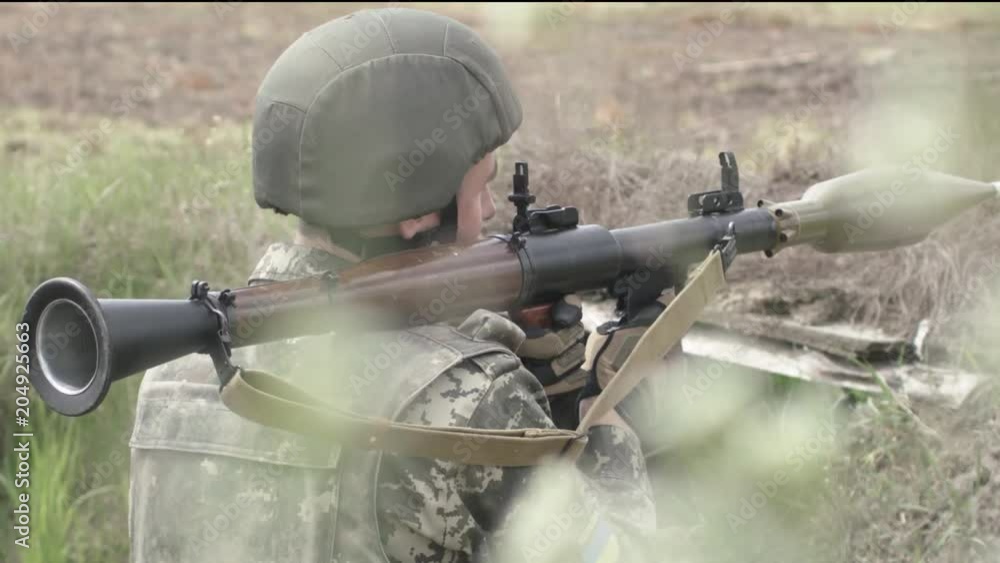 Soldier Shoots With RPG7