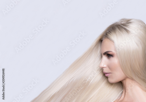 Platinum blonde close up pattern shot.