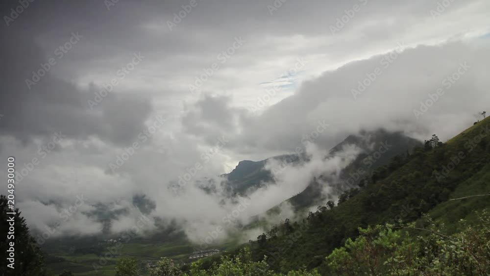 Clouds passing over mountains timelapse in Kerala India 2 Clouds passing over mountains timelapse in Kerala India 2