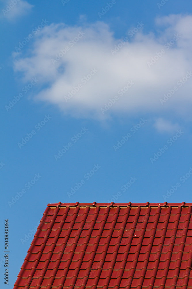 Rooftop with modern glazed tiles