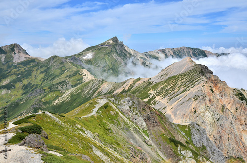 後立山連峰の稜線と白馬岳 © Ken Ishi