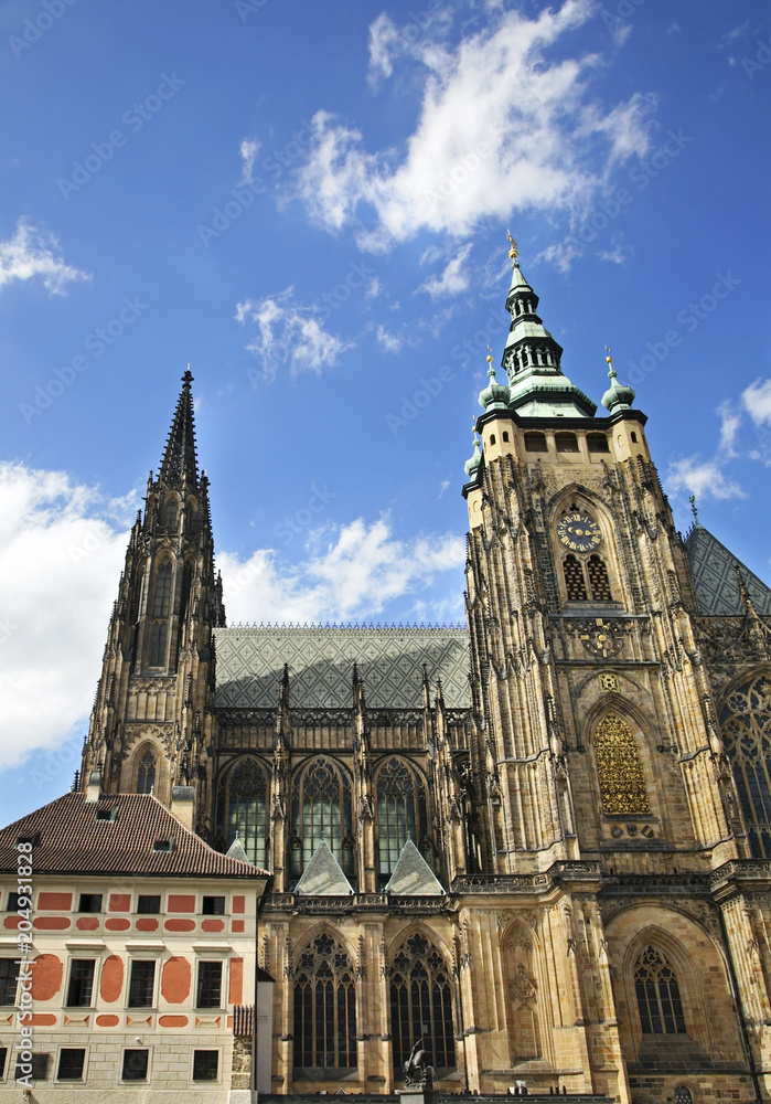 St. Vitus cathedral in Prague. Czech Republic