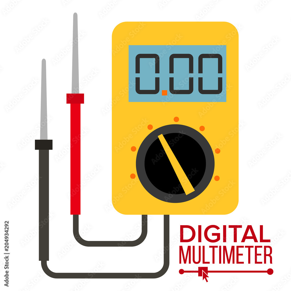 Digital Multimeter Or Multitester Or Volt-Ohm Meter, An Electronic