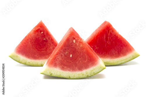 Fresh Seedless Summer Watermelon on a White Background