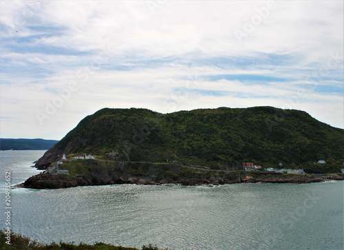 Looking from Signal Hill, across the Narrows to Fort Amherst, St. John's, Newfoundland Labrador, Canada.