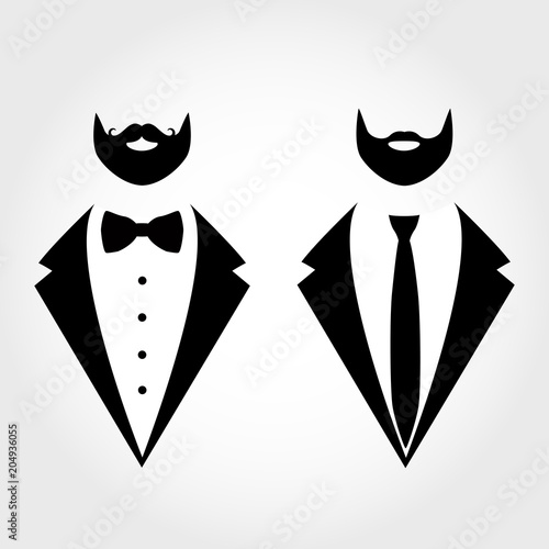 Suit icon isolated on white background. 