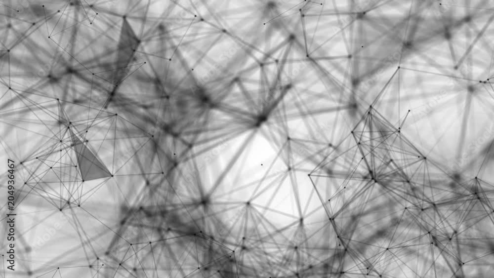Black particles connected by chopsticks. slowly move against a black background. computer graphics Black particles connected by chopsticks. slowly move against a black background. computer graphics