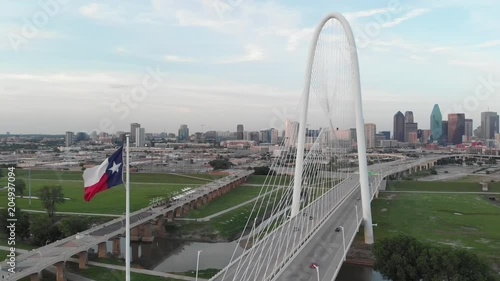 Aerial view of the Margaret Hunt Bridge