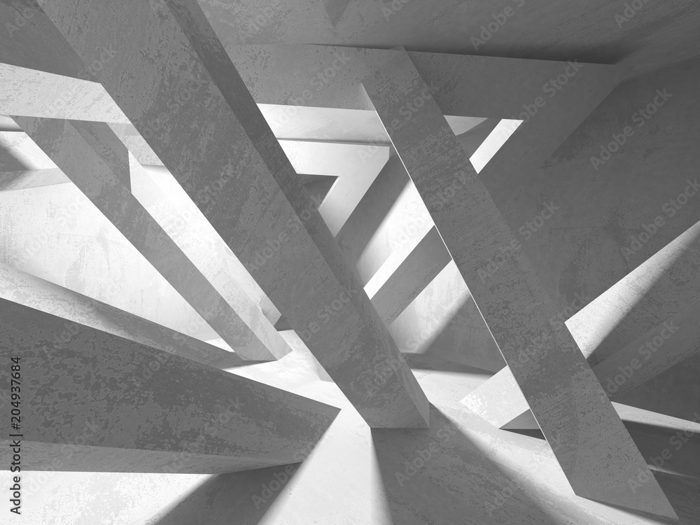 Fototapeta premium Abstract geometric concrete architecture background