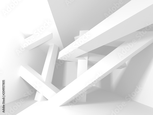 Abstract Modern White Architecture Background