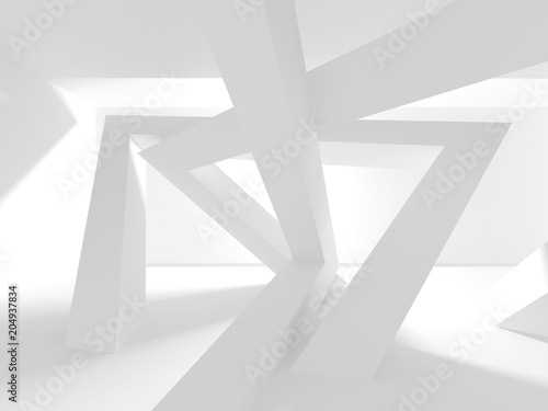 Abstract Modern White Architecture Background