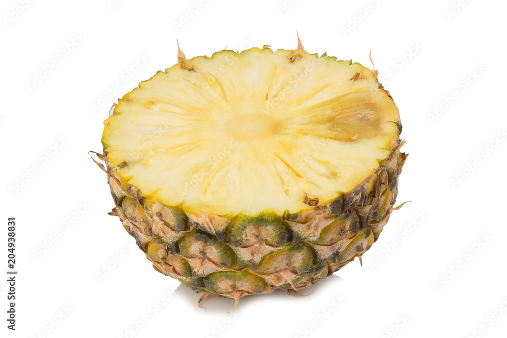 pineapple half isolated on white background pineapple half isolated on white background