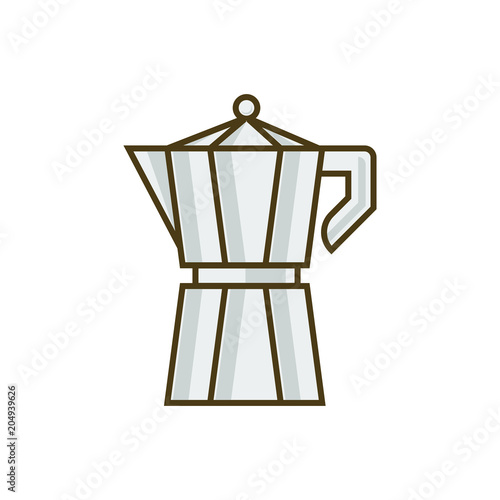 Flat Moka Pot Icon
