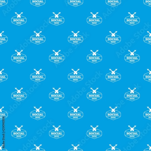 Social protest molotov cocktail pattern vector seamless blue