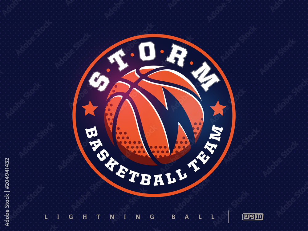 Modern professional basketball logo for sport team