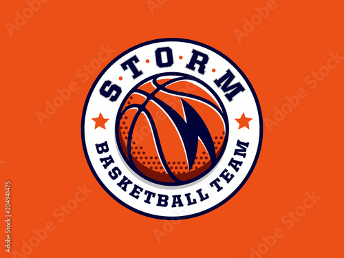 Modern professional basketball logo for sport team