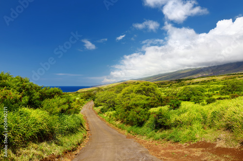 Beautiful landscape of South Maui. The backside of Haleakala Crater on the island of Maui, Hawaii
