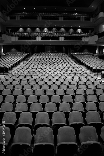 Empty Theatre Seats Black and White