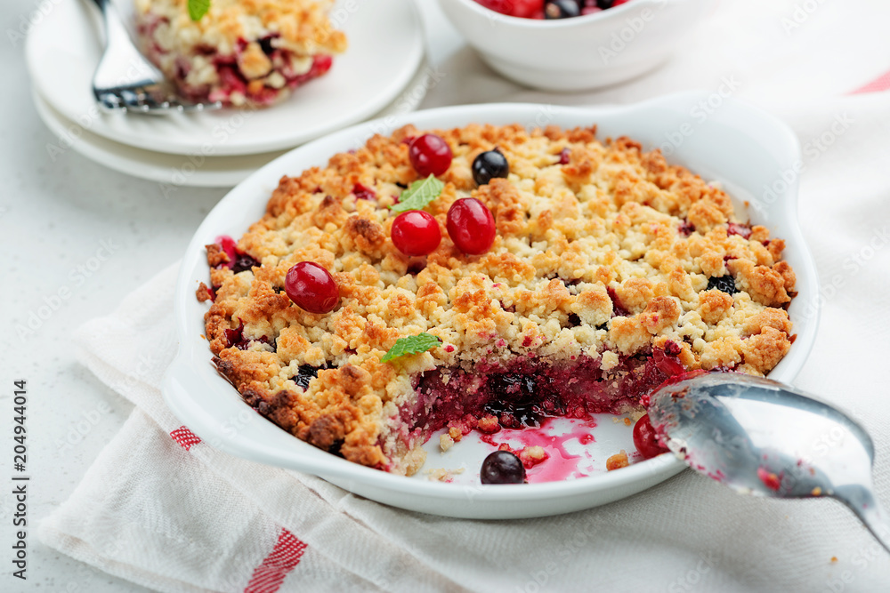 Crumble with fresh berries. Crumble with fresh berries.